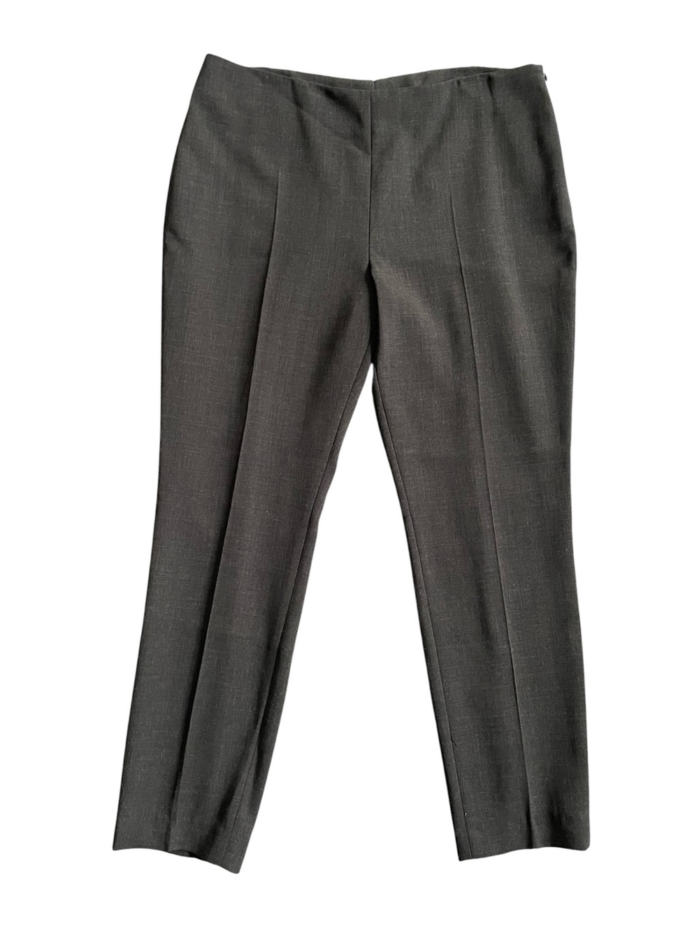 AKRIS Punto Double-Face Wool Slim Leg Trousers Charcoal Grey Size US 12
